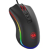Redragon M711 Wired RGB Optical Gaming Mouse 10000 DPI Remapping Keys | Stable Lag-Free Connection, Programmable Button, Vibing Backlight, Ergonomic Grip Body Comfort