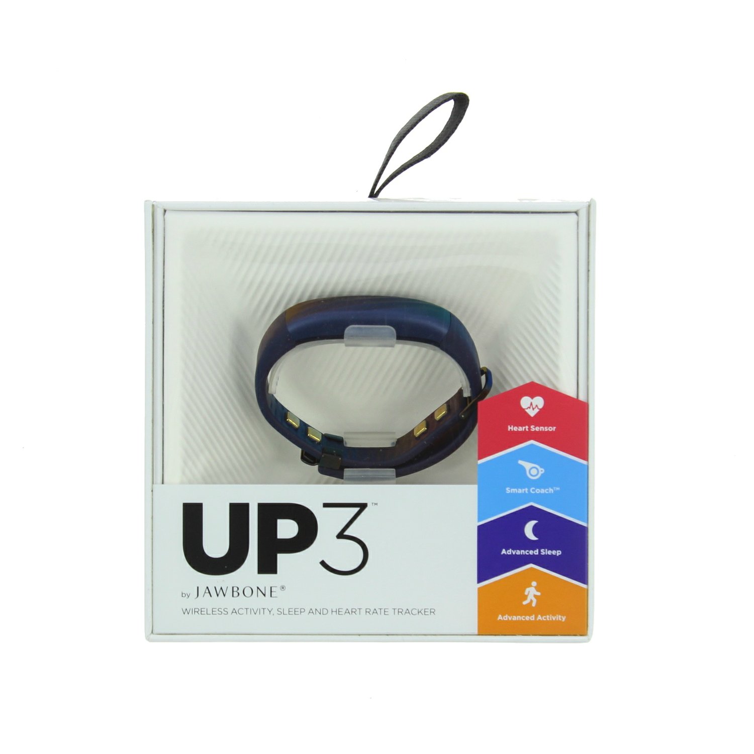 UP3 by Jawbone Heart Rate, Activity + Sleep Tracker, Indigo Twist (Navy Blue)