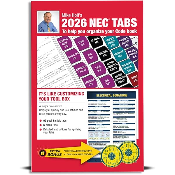 EZ Tabs for 2026 NEC® Code Books: ELECTRICAL ASSOCIATION