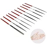 Kalim MINI Diamond Needle File Set (10pcs 150 Grit Precision Diamond File)