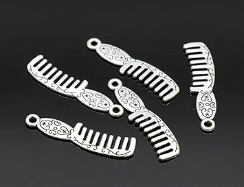 Amazon Com Great Selection 6 Pcs Hair Comb Charms Antique Silver