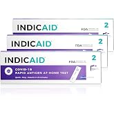 INDICAID COVID-19 Antigen Rapid Test, FDA EUA-Authorized OTC, HSA/FSA | COVID Home Test with Accurate Results, Gentle Nasal Swab, Easy to Use for Ages 2 and Up, 6 Tests in 3 Individual Packs