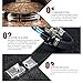 M.JVisun Men's Cross Bracelet Silicone Sport Wristband Confirmation Gift for Men Bangle Bracelet 7.87 inch - Blue