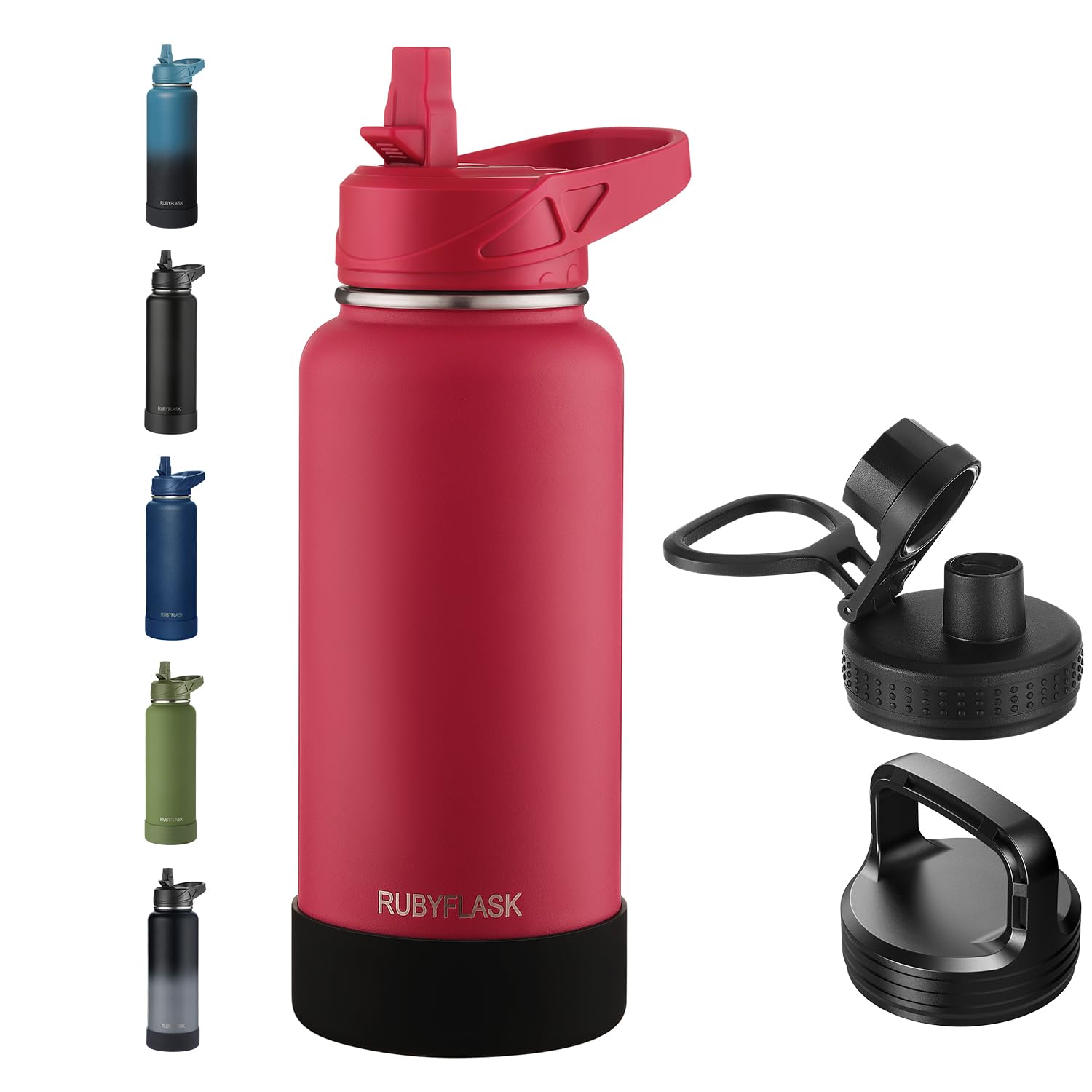 RUBYFLASK 32oz Insulated Water Bottle with