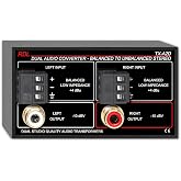 RDL TX-A2D Dual-Channel Balanced-to-Unbalanced Line Level Audio Converter, Transformer Isolation, Terminal Block Inputs and RCA Outputs, Stereo Input to Stereo Output