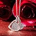 QIANSE Rose Gold Plated Heart Pendant Necklace Swarovski Crystals Jewelry for Women Christmas Gifts Birthday Gifts for Girlfriend Wife Daughter Mom Anniversary Gifts for Her