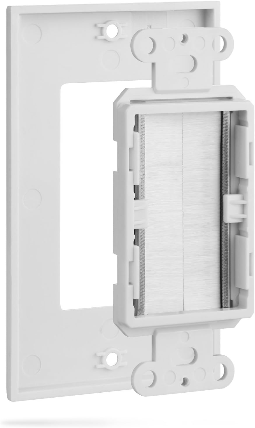 Fosmon 1 Gang Brush Faceplate Single Gang UK Outlet Wall Plate Opening Entry - Image 4