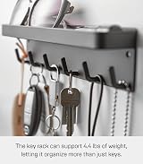 Yamazaki Smart Magnetic Key Hook Tray Black BK 2755 Designed Japan view 5