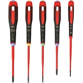 Bahco BE-9872SL Ergo 5 Piece VDE Insulated Slimline SL/PZ/TX Screwdriver Set