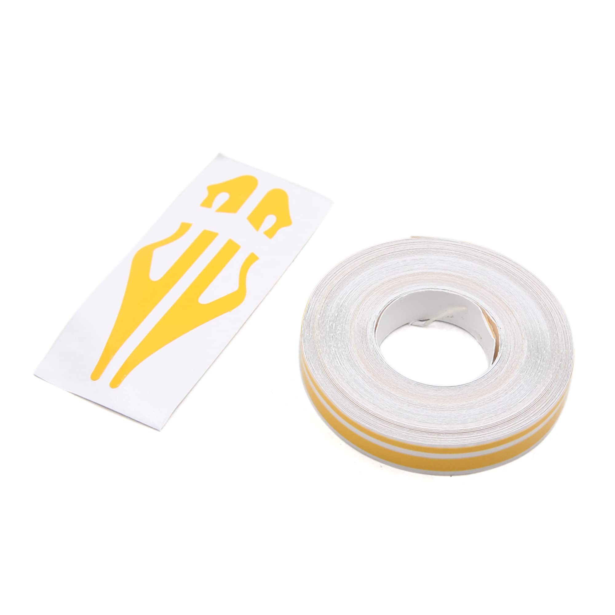 Sourcingmap 12mm Vinyl Striping Stripe Double Line Tape Car Decal Sticker Yellow