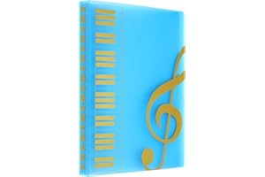 MECCANIXITY Sheet Music Folder 80 Sleeves Display 160 Pages Spiral Binder Organizer, Letter Size 8.5 x 11 Paper A4 Documents 