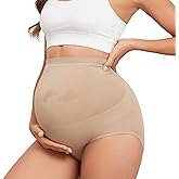 Y25D Maternity Underwear Seamless High Waisted Maternity Panties Over Bump Pregnancy Belly Support