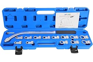 DPTOOL 15pc Idler Timing Belt Tensioner Pulley Removal Tool Kit Universal Auxiliary Idler Adjustment Wrench with Hex and Dode