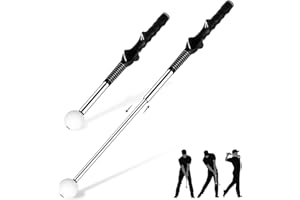 KALAUTO Telescopic Club, Retractable Golf Swing Training Aid with Golf Grip Trainer,Practice Golf Stick & Golf Swing Trainer for Warm-up/Indoor Practice/Strength & Tempo Training