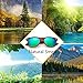 Long Keeper Wood Sunglasses for Men Women Vintage Real Wooden Arms Glasses (Brown, Grey)
