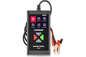 KINGBOLEN BM580 6V 12V Car Battery Tester, 100-2000CCA Voltage Tester, Precision Digital Auto Battery Analyzer, Loading/Charging/Starting System Tester for Cars SUV ATV Boats Motorcycles Vehicle