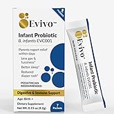 Evivo Award Winning Probiotic Powder for Infants | Ages 0-36 Months | Helps with Colic Symptoms, Gas, Stools & Fussiness | Tasteless Powder | 7pack - 1 Week | 8 Billion CFU