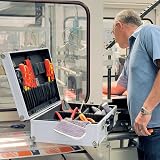 Draper 85743 Aluminium Effect Tool Case Silver Heavy Duty Padded Dividers view 2