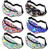 6 Pcs 80s 90s Retro Vintage Fanny Pack Memphis Fashion Waist Packs for Men Women Adjustable Casual Waist Bag Neon Cute Vintage Hiking Belt Waist Packs for Travel Party Festival Hiking Cycling Running