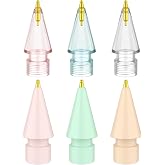 FAFALITHIC 6 Pack Gourd‑Shaped Fine Point Replacement Tips for Apple Pencil | Wear‑Resistant Tips with Built‑in Metal Needle, Sensitive &amp; Smooth, with Clear Storage Case