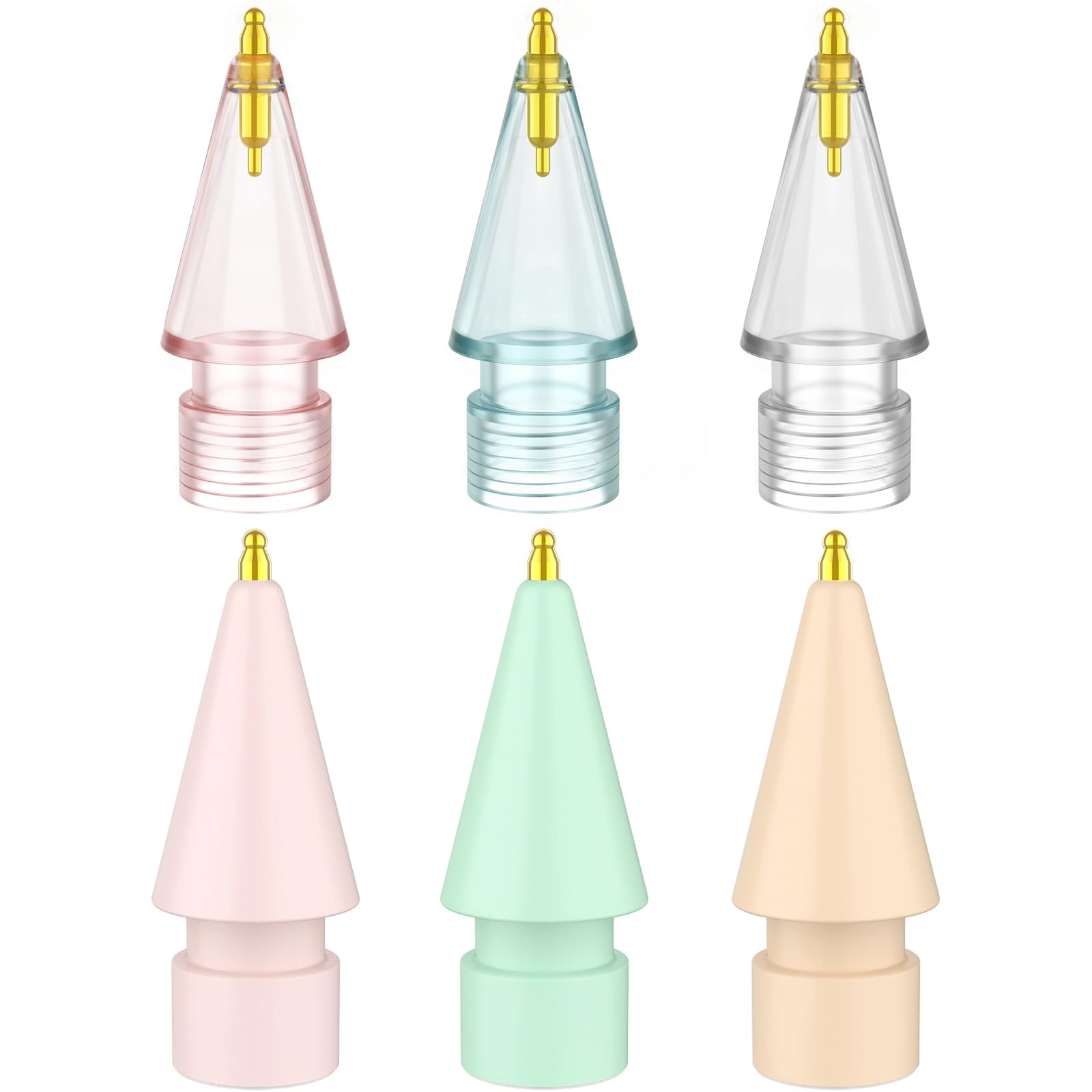 FAFALITHIC 6 Pack Fine Point Replacement Tips Compatible with Apple Pencil 2nd Generation, Apple Pencil 1st Generation, Apple Pencil USB-C & Apple Pencil Pro Nibs (Multicolour Ultrafine)