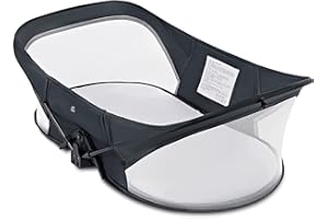 SOOBABY Portable Travel Pod with Mosquito Net and Sunshade Canopy,Lightweight Washable,Gray