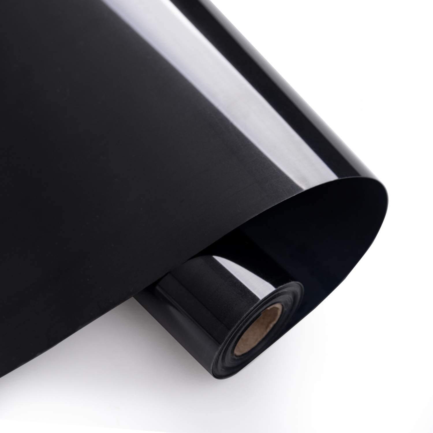 Foeska Heat Transfer Vinyl Bundle 12" x 10' Feet Rolls, HTV for Silhouette Cameo Easy to Cut & Weed, DIY Heat Press Design for T-Shirt, Clothes, Hats and Other Textiles Black