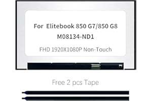 YOUYUANLTD LCD Screen Replacement for HP Elitebook 850 G7 850 G8 M08134-ND1 FHD 1920X1080P LED Non-Touch IPS Display (30Pin for Non-Touch) with Tape