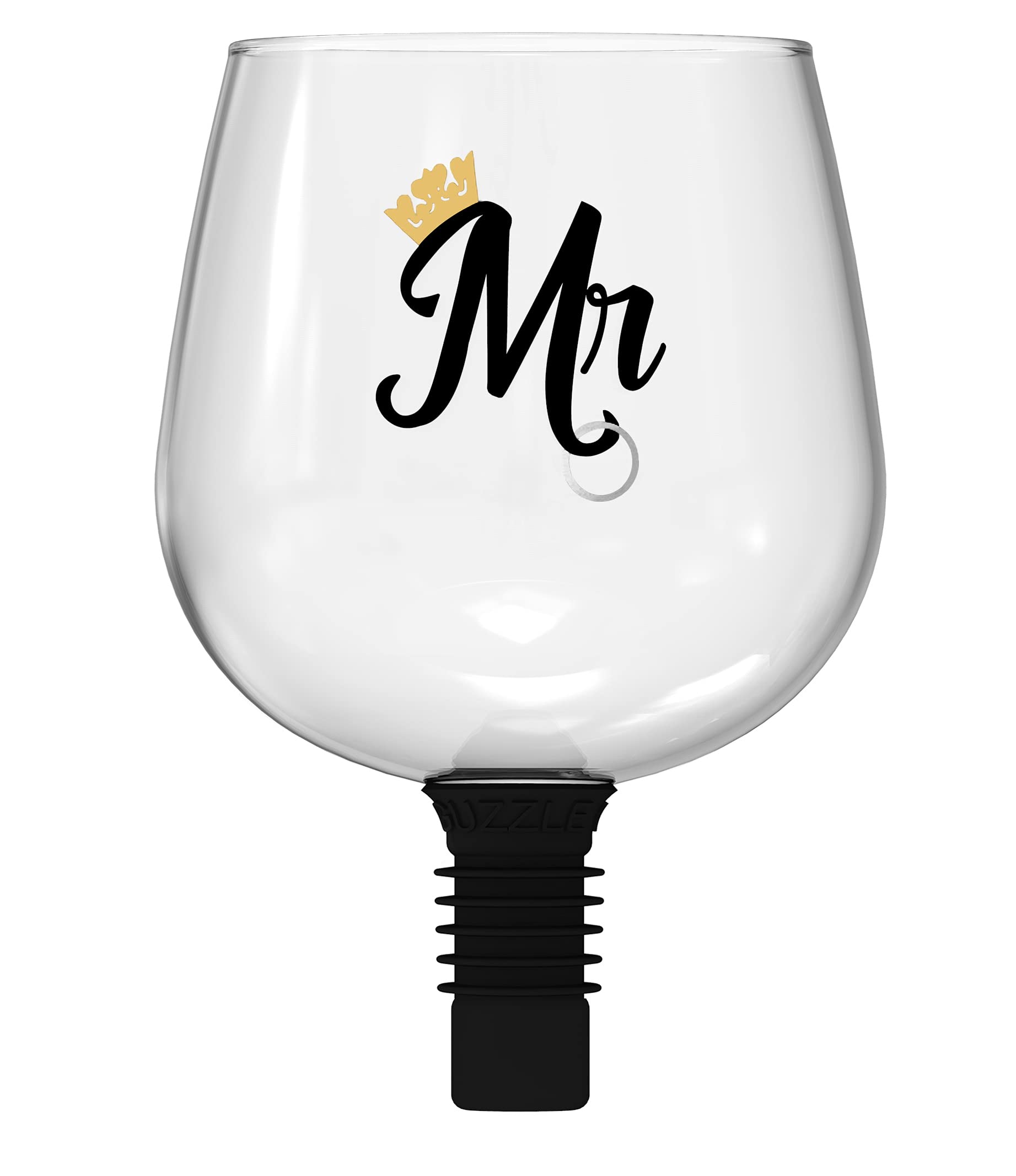 Guzzle Buddy Drunk AF Wine Bottle Glass (Mr.)