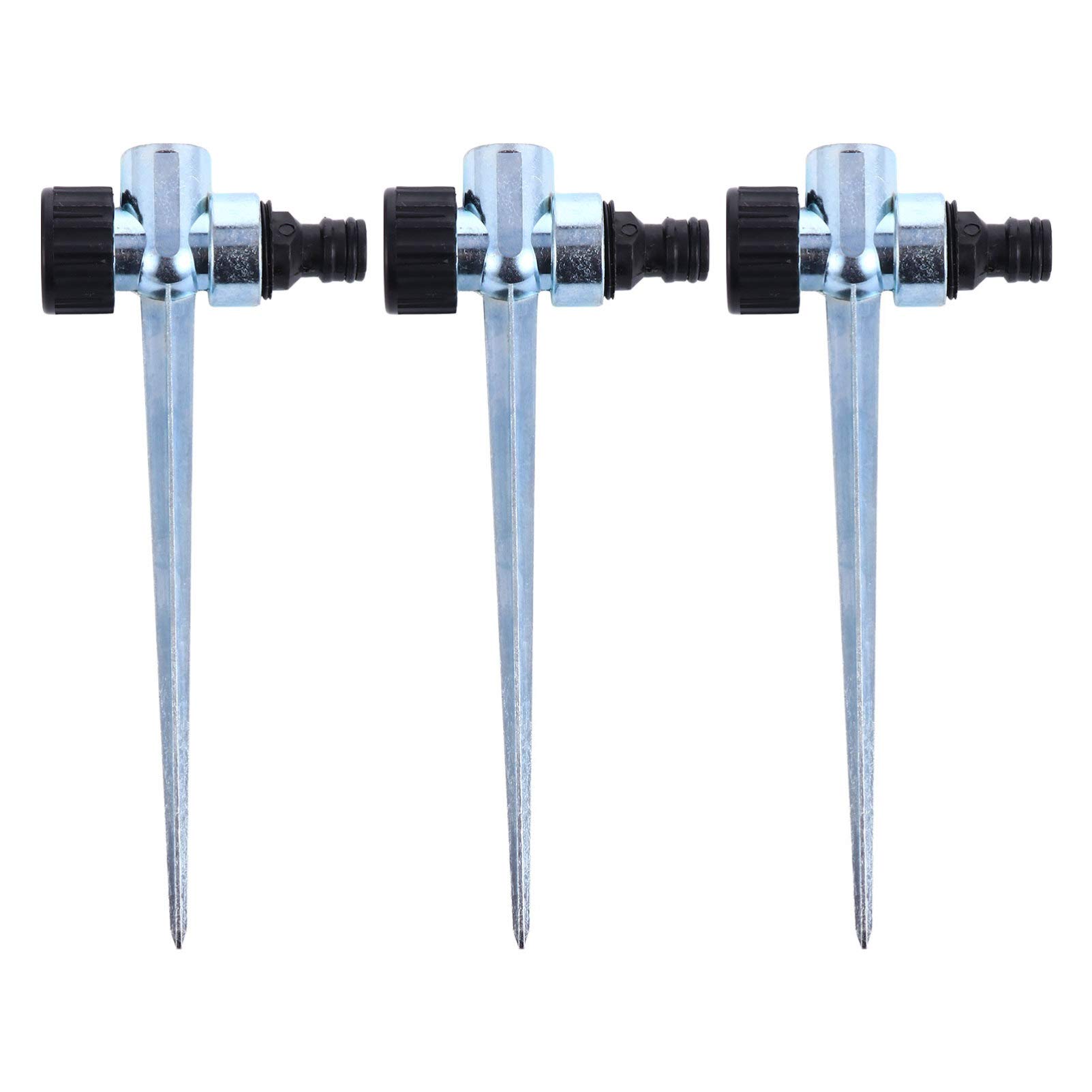Yardwe Hose Pipe Spray Nozzle 3pcs Thru Lawn Sprinkler Spike Base Watering Sprinklers Garden Supplies for Yard Lawn Grass Irrigation Hose Nozzle