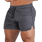 EVERWORTH Men's Athletic Shorts Gym Workout Short Shorts Casual Shorts Running Bodybuilding 5 Inch Inseam Shorts
