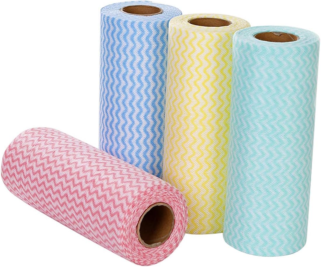 HerZii 2 Pack Kitchen Supplies Nonwoven Dishwashing Cloth Multi