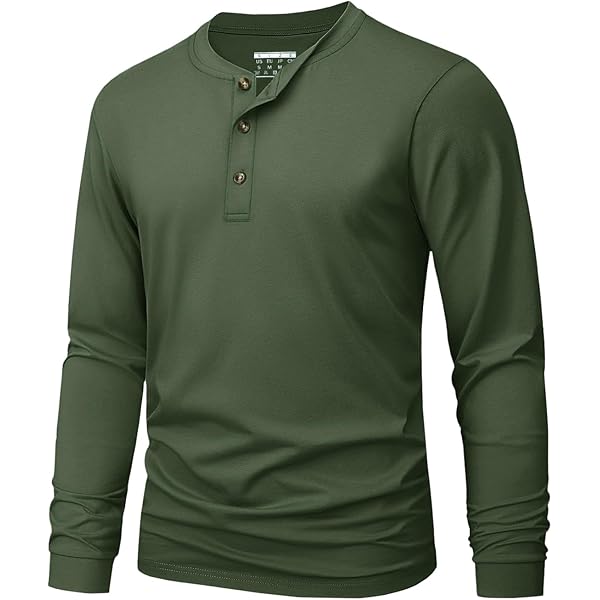 Amazon.com: Mens Vintage Henley Shirts Long Sleeve Casual