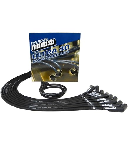 Amazon.com: Moroso 52528 Ultra Series Sleeved Red Spark Plug Wires
