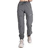 Abangoo Women's Cargo Joggers Workout Pants Outdoor Lightweight Quick Dry Athletic Travel Hiking Pants