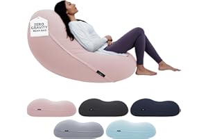 MOONPOD Moon Pod Bean Bag Chairs for Adults - 12LB Giant Bean Bag for Back Support w/ Micro-Bead Filling for Zero-Gravity Sensation, Tension Relief (Pink)