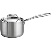 Tramontina Signature Tri-Ply Clad Stainless Steel 1.5-Quart Sauce Pan | Induction-Ready Small Saucepan with Lid, Dishwasher-S