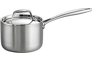 Tramontina Covered Sauce Pan Stainless Steel Tri-Ply Clad 1.5-Quart, 80116/021DS