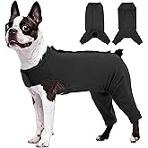 Kuoser Dog Surgery Suit for Back Legs, Dog Rear Leg Sleeve to Stop Licking | Female Spay Recovery Suit for Dogs After Surgery, Pet Puppy Surgical Pants Onesie for Abdomen Wounds Skin Disease