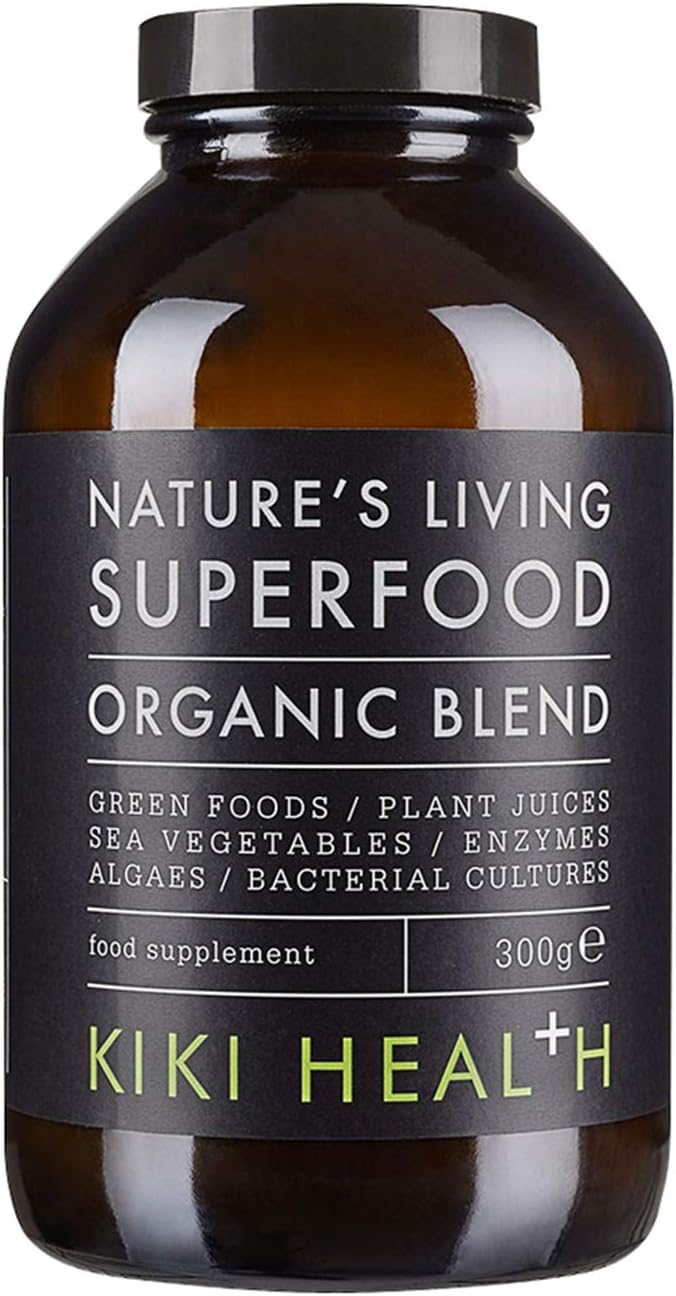 KIKI Health Organic Nature's Living Superfood Powder, Green, 300 g (Pack of 1)