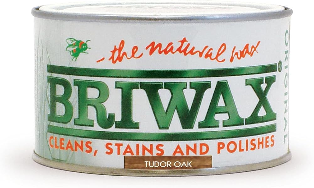 Briwax Original Tudor Oak 400g Wood Wax Polish for Furniture Restoration