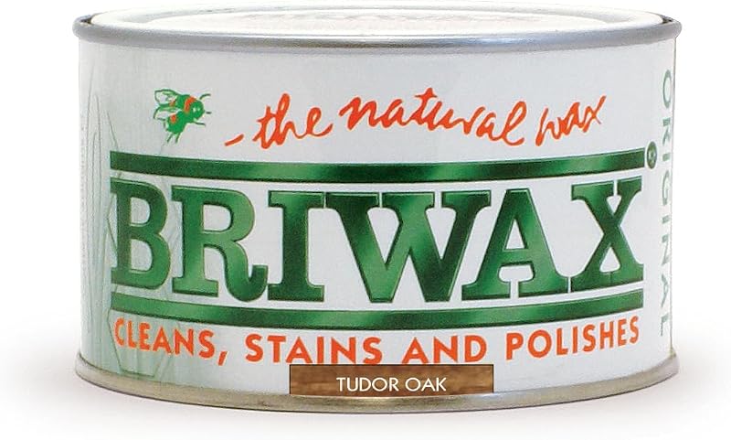 Briwax Original Tudor Oak 400g Wood Wax Polish for Furniture Restoration
