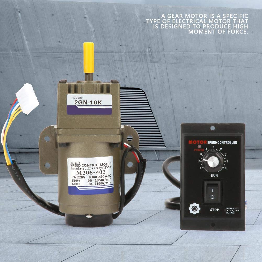 Gear Motor, AC 220V 6W Single Phase Asynchronous Gear Motor for Packaging Industry Machine Tool Industry, Transport Equipment - Image 3