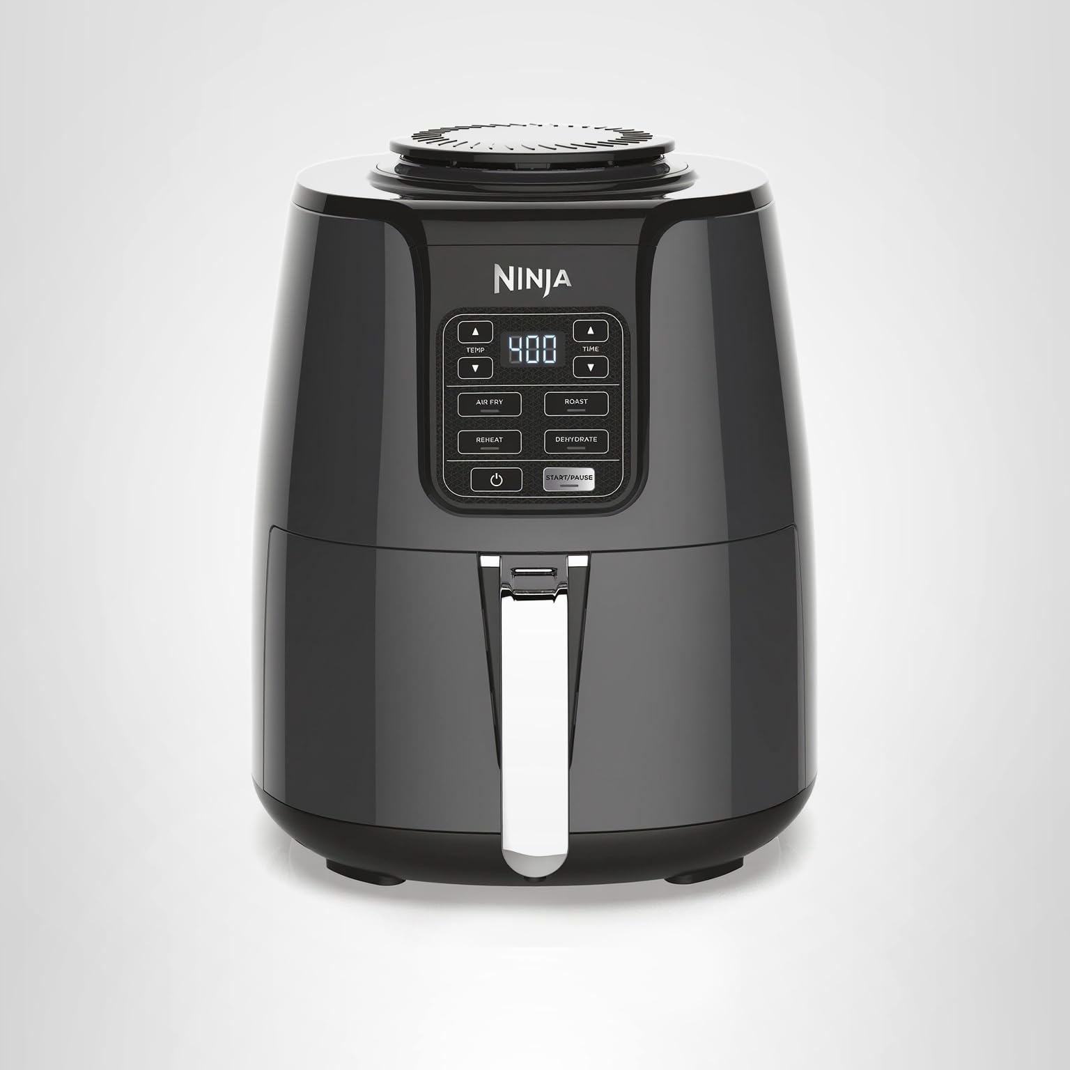 Ninja | Air Fryer | 4 QT Capacity | 4-in1 Roast, Crisp, Roast, Reheats, & Dehydrates | Dishwasher Safe Parts | Includes 20 Easy & Healthy Recipes | Compact | Grey | AF101