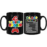 Arsemica Funny Coffee Mug for Dad, Super Daddio Cup Gifts, Birthday Gifts from Son Daughter, 11 oz Ceramic Drinking Cups for Men, Novelty Fathers Day Gift for Father Husband