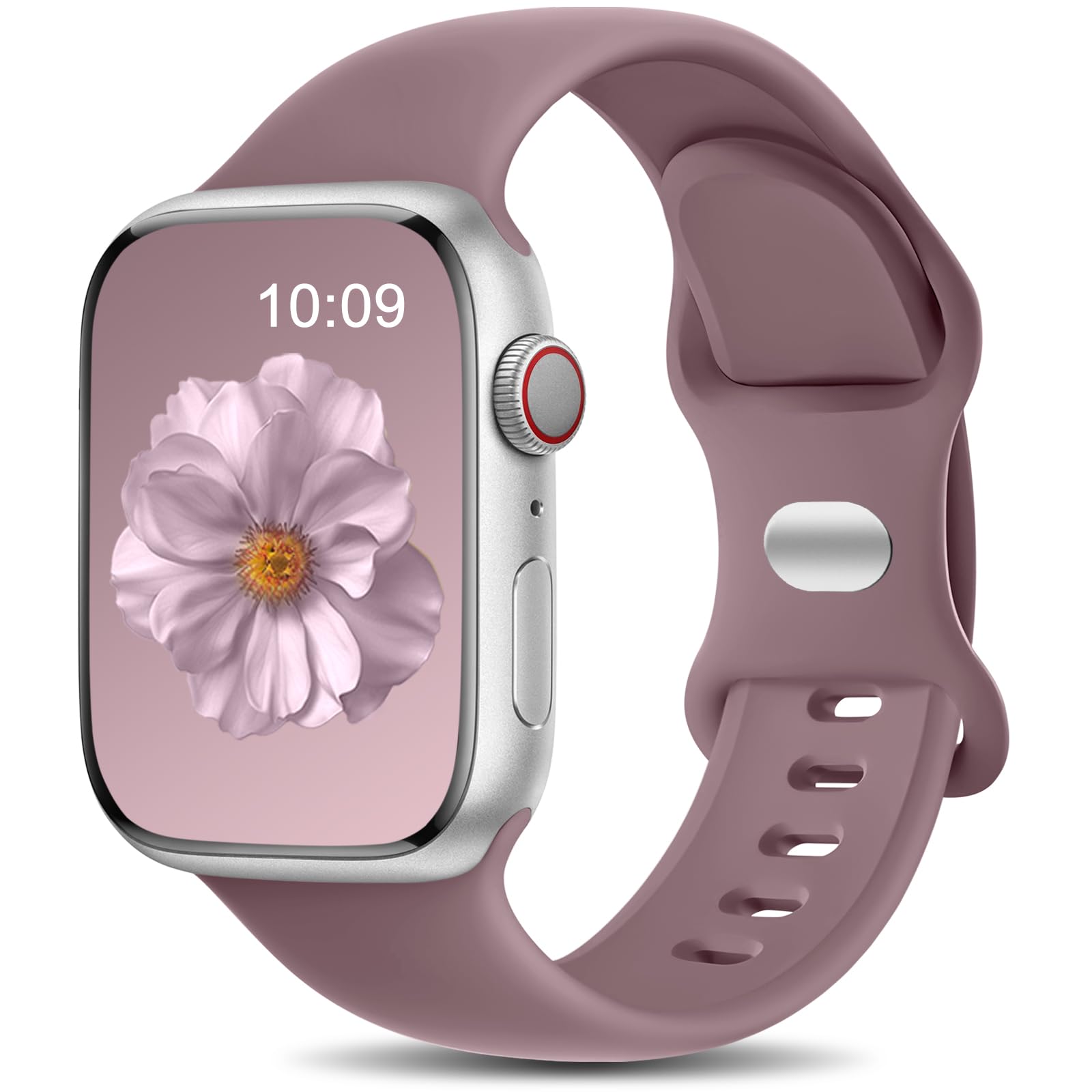 Charlam Compatible with Apple Watch Strap 40mm 41mm 38mm 42mm (Series 10 11) for Women Men, Sport Band Soft Silicone Replacement Straps for iWatch SE Series 11 10 9 8 7 6 5 4 3 2 1 SE 3, SmokeViolet
