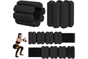 MXIIXM Wrist Weights Set of 2(1Lbs Each), Adjustable Wrist and Ankle Weights for Women and Men, Wearable Arm & Leg Weights Set for Walking, Yoga, Swimming, Cardio, Aerobics, Gym