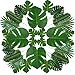 ONESING 70 Pcs 6 Kinds Artificial Palm Leaves Decorations Tropical Leaves Decor Supplies Faux Leaves Stems Simulation Safari Leaves for Hawaiian Luau Party Jungle Beach Theme Party Table