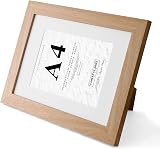 Fabian Clarke London A4 Oak Picture Frame with White A5 Mount view 6