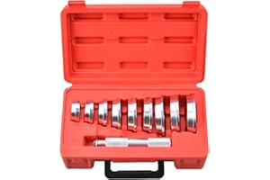 Prokomon 10pcs Bearing Race and Seal Bushing Driver Install Set - Master/Universal Aluminum Bush Drive Seal Kit for Automotive Wheel Bearings